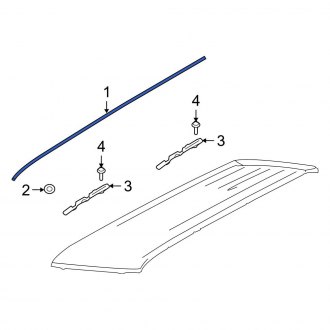 New OEM Left Roof Molding Fits, 2014-2019 Ford Flex - Part # 8A8Z7451729CC