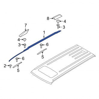 New OEM Right Roof Luggage Carrier Side Rail Fits, 2010-2012 Ford Flex - Part # 8A8Z7455114FC