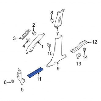 New OEM Rear Right Door Sill Plate Fits, 2010-2012 Ford Flex - Part # 8A8Z7413228AC