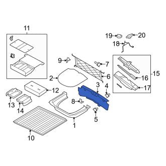New OEM Rear Liftgate Trim Scuff Plate Fits, 2010-2011 Ford Flex - Part # 8A8Z7411318AD