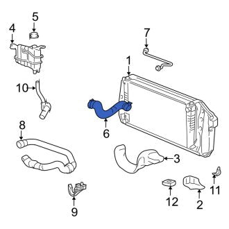 New OEM Upper Radiator Coolant Hose Fits, 2005-2006 Lincoln Navigator - Part # 4L1Z8260AA