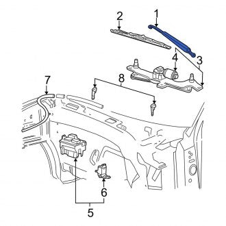 New OEM Right Windshield Wiper Arm Fits, 2004-2006 Lincoln Navigator - Part # 3L1Z17526AA