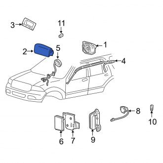 New OEM Upper Instrument Panel Air Bag Fits, 2004-2006 Lincoln Navigator - Part # 6L7Z78044A74AA