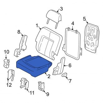 New OEM Center Seat Cover Fits, 2003-2006 Lincoln Navigator - Part # 2L1Z7863840AS
