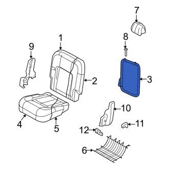 New OEM Center Right Seat Back Frame Fits, 2003-2006 Lincoln Navigator - Part # 4L1Z78613A38BA