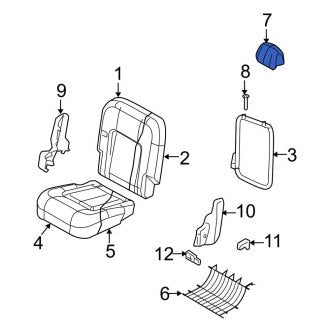 New OEM Center Headrest Fits, 2003-2004 Lincoln Navigator - Part # 4L7Z78611A08A2A