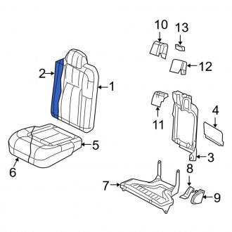 New OEM Center Seat Back Cushion Fits, 2003-2006 Lincoln Navigator - Part # 2L1Z7866800AS