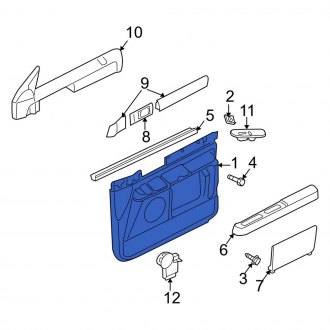 New OEM Rear Left Inner Door Interior Trim Panel Fits, 2005-2006 Lincoln Navigator - Part # 5L7Z7827407AAA