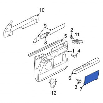 New OEM Front Right Door Trim Panel Pocket Fits, 2004 Lincoln Navigator - Part # 4L7Z78060B00ABA