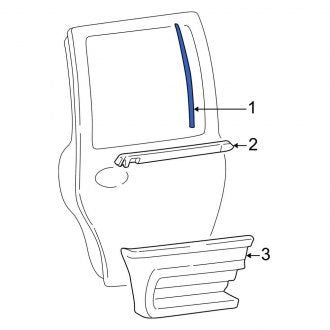 New OEM Rear Right Door Belt Molding Fits, 2003 Lincoln Navigator - Part # 2L1Z78255A34AAA