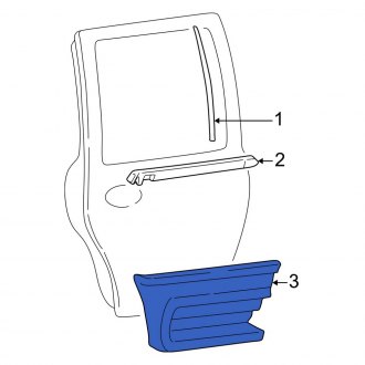New OEM Rear Right Door Molding Fits, 2003-2004 Lincoln Navigator - Part # 3L7Z7825556APTM