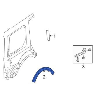 New OEM Rear Right Wheel Arch Molding Fits, 2003-2006 Lincoln Navigator - Part # 3L7Z7829164APTM