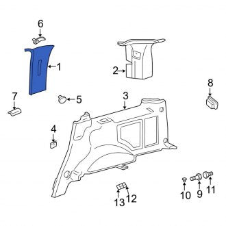 New OEM Rear Right Lower Interior Quarter Panel Trim Panel Fits, 2005-2006 Lincoln Navigator - Part # 5L7Z7831012CAA