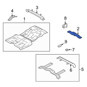 New OEM Rear Floor Pan Crossmember Fits, 2005-2006 Lincoln Navigator - Part # 5L1Z78101C16AA