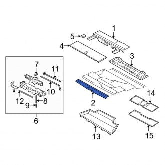 New OEM Rear Liftgate Trim Scuff Plate Fits, 2003 Lincoln Navigator - Part # 2L7Z7842624AAD