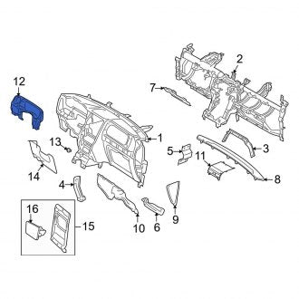 New OEM Instrument Cluster Bezel Fits, 2015-2017 Lincoln Navigator - Part # FL7Z78044D70AB
