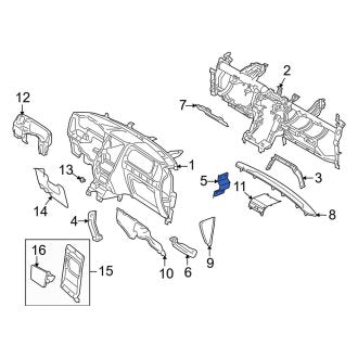 New OEM Upper Instrument Panel Reinforcement Fits, 2007-2017 Lincoln Navigator - Part # 7L1Z78045F38A