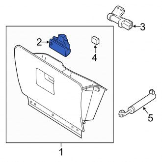 New OEM Front Glove Box Latch Fits, 2007-2014 Lincoln Navigator - Part # 7L1Z1506072AA