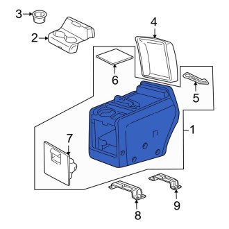 New OEM Center Rear Center Console Fits, 2007-2010 Lincoln Navigator - Part # 7L7Z78045A36BB