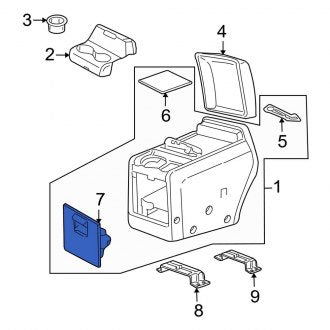 New OEM Rear Console Compartment Fits, 2015-2017 Lincoln Navigator - Part # FL7Z78115A00AA