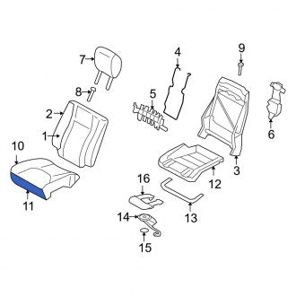 New OEM Front Left Seat Cushion Foam Fits, 2009-2010 Lincoln Navigator - Part # 9L7Z78632A23C