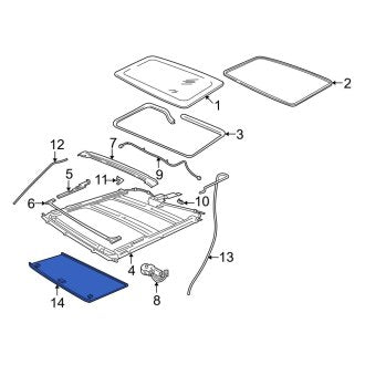 New OEM Sunroof Cover Fits, 2011-2014 Lincoln Navigator - Part # BL7Z78519A02AC