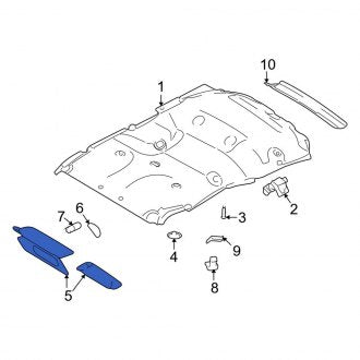 New OEM Right Sun Visor Fits, 2009-2010 Lincoln Navigator - Part # 9L7Z7804104AA
