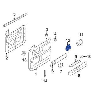 New OEM Front Door Lock Switch Fits, 2011-2013 Lincoln Navigator - Part # BL7Z14028AA