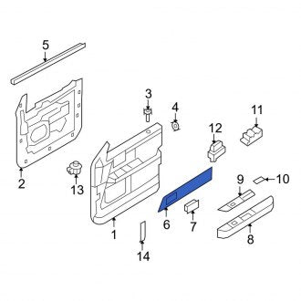 New OEM Rear Right Door Applique Fits, 2008-2010 Lincoln Navigator - Part # 8L7Z78275A36AA