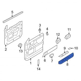 New OEM Rear Right Door Armrest Fits, 2007-2017 Lincoln Navigator - Part # 7L7Z7827618AA