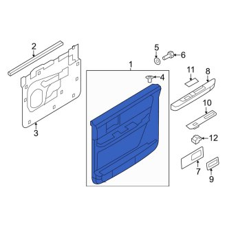 New OEM Front Left Inner Door Interior Trim Panel Fits, 2015-2017 Lincoln Navigator - Part # GL7Z7823943AE