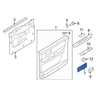 New OEM Front Right Door Applique Fits, 2015-2017 Lincoln Navigator - Part # FL7Z78239A00CB