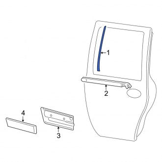 New OEM Rear Right Door Applique Fits, 2011-2014 Lincoln Navigator - Part # BL7Z78275A36AA