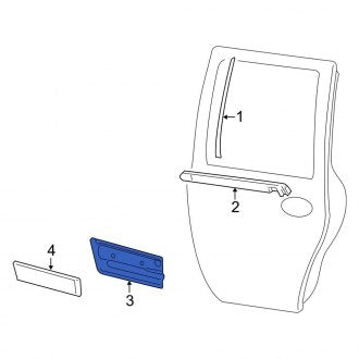 New OEM Left Door Molding Bracket Fits, 2007-2014 Lincoln Navigator - Part # 7L7Z4025557AA