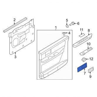 New OEM Rear Right Door Applique Fits, 2015-2017 Lincoln Navigator - Part # FL7Z78275A36AC