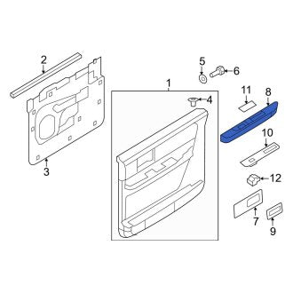 New OEM Rear Right Door Armrest Fits, 2015-2017 Lincoln Navigator - Part # FL7Z7827618BA