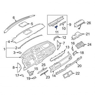 New OEM Left Instrument Panel Trim Panel Fits, 2018-2021 Lincoln Navigator - Part # JL7Z78044A91BA
