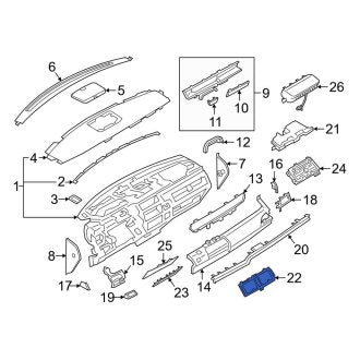 New OEM Right Outer Instrument Panel Cover Fits, 2018-2021 Lincoln Navigator - Part # JL7Z7804338BC