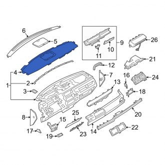 New OEM Upper Instrument Panel Cover Fits, 2018-2021 Lincoln Navigator - Part # JL7Z78044F58AC