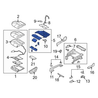 New OEM Front Left Seat Frame Fits, 2020-2021 Lincoln Navigator - Part # JL7Z5462527CP