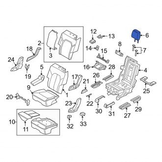 New OEM Center Seat Back Cushion Cover Fits, 2018-2021 Lincoln Navigator - Part # KL7Z7866600TA