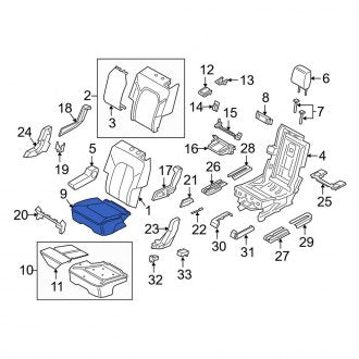 New OEM Center Seat Cover Fits, 2018-2019 Lincoln Navigator - Part # KL7Z7863804SA