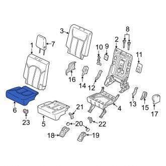 New OEM Rear Right Seat Cover Fits, 2018-2019 Lincoln Navigator - Part # JL7Z7863804CD