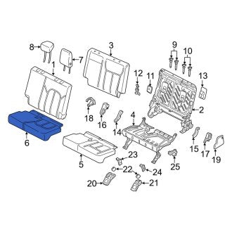 New OEM Rear Left Seat Cover Fits, 2018-2019 Lincoln Navigator - Part # JL7Z7863805CC