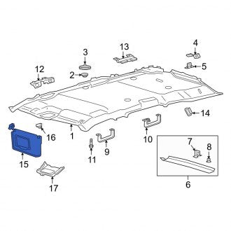 New OEM Right Sun Visor Fits, 2018-2021 Lincoln Navigator - Part # JL7Z7804104GD