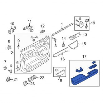 New OEM Rear Right Door Armrest Fits, 2018-2021 Lincoln Navigator - Part # JL7Z7827540CD
