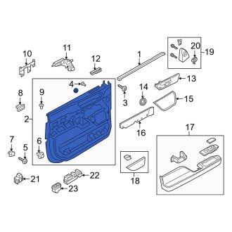 New OEM Rear Right Inner Door Interior Trim Panel Fits, 2018-2021 Lincoln Navigator - Part # JL7Z4027406BB
