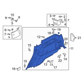 New OEM Rear Right Interior Quarter Panel Trim Panel Fits, 2020-2021 Lincoln Navigator - Part # LL7Z4031112FF