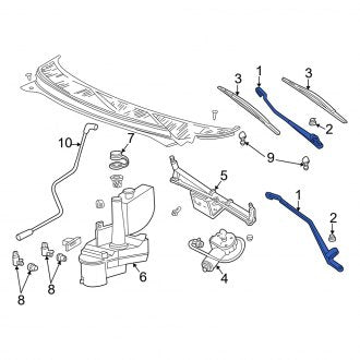 New OEM Right Windshield Wiper Arm Fits, 2004-2007 Mercury Monterey - Part # F78Z17526AB