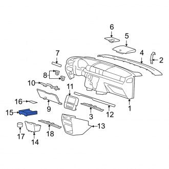 New OEM Instrument Panel Cup Holder Fits, 2004-2007 Mercury Monterey - Part # 4F2Z1713562AAA